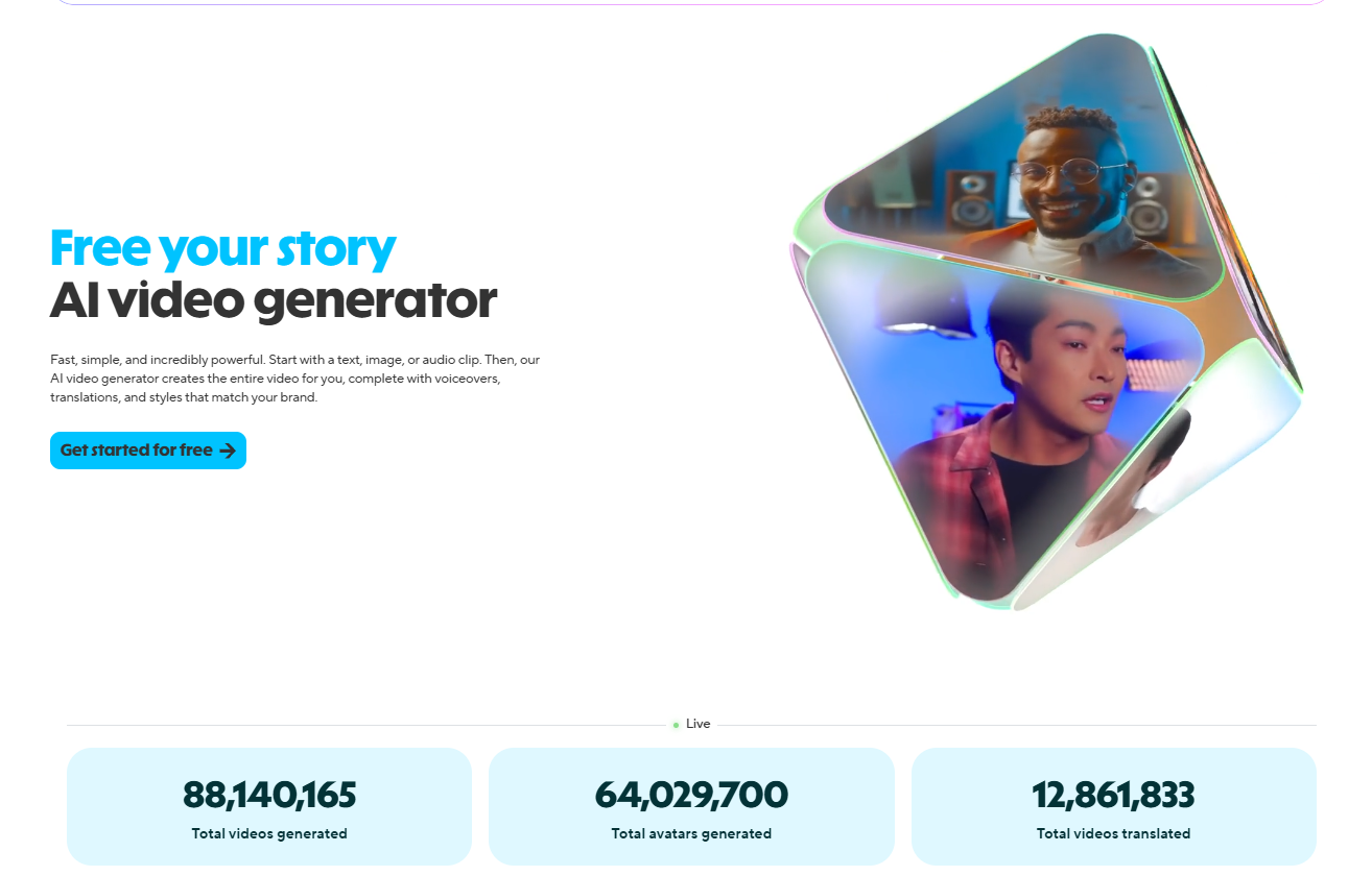 HeyGen user dashboard interface